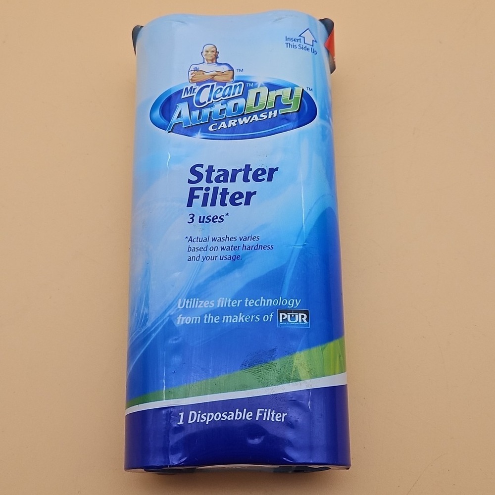 Mr. Clean Auto Dry Car Wash Starter Filter 3 Uses 1 Disposable Filter NOS 2003
